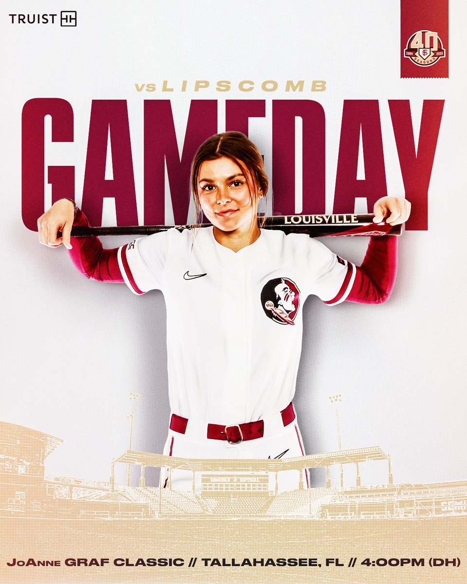 FSU_Softball's tweet image. We made it. It's finally Gameday😊

🆚Lipscomb
⏰4 p.m. (Doubleheader)
📍JoAnne Graf Field
📺es.pn/3YE1SAq (Game 1)
📺es.pn/3xaHFGq (Game 2)
📊bit.ly/3JU9g6w (Game 1)
📊bit.ly/3I9GBJ9 (Game 2)
🎟️seminoles.com/tickets

#Team40