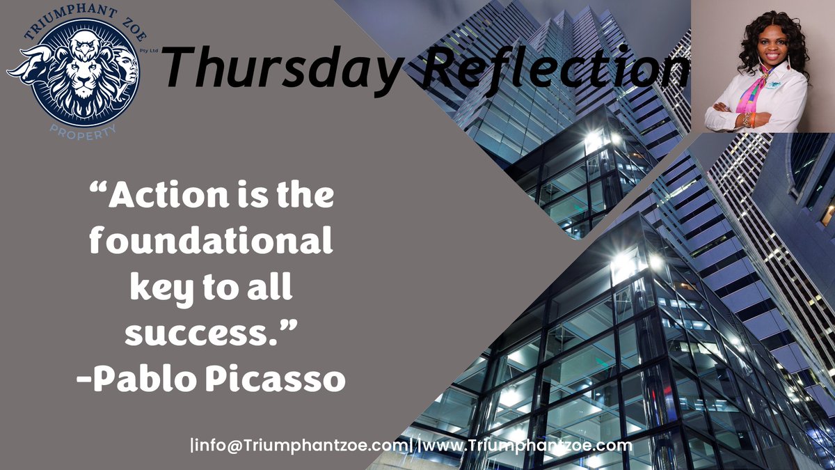 TriumphantZoeP's tweet photo. #ThursdayReflection
“Action is the foundational key to all success.” -Pablo Picasso
Give our team a call today or schedule a meeting to discuss your needs and to see what we can do for you; email info@triumphantzoe.com or https://t.co/yqwXeLeQKr #qs#triumphantzoe#costestimate https://t.co/MeWxQH2Dtd