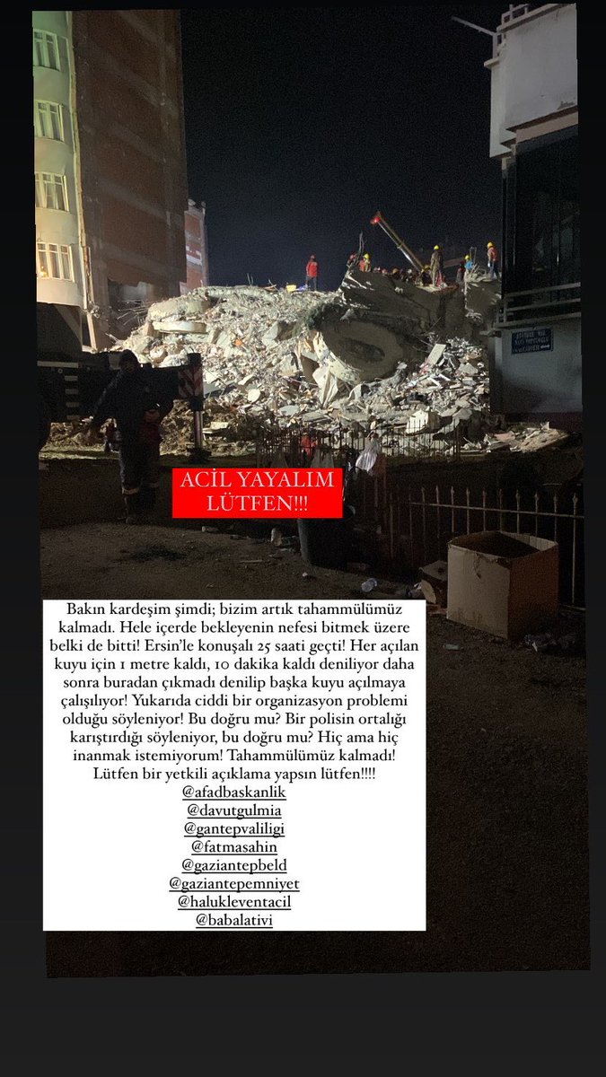 Allah rızası için bir yetkili yok mu? Bu söylenenler doğru mu? Ama yaşadığımız şeyler doğru! Çok perişanız lütfen lütfen sesimizi duyun! <a href="/GundemiAntep27/">Antep Gündemi</a> <a href="/gazianteppolis/">Gaziantep Emniyet Müdürlüğü</a> <a href="/GaziantepBeld/">Gaziantep Büyükşehir</a> <a href="/FatmaSahin/">Fatma Şahin</a> <a href="/ekrem_imamoglu/">Ekrem İmamoğlu</a> <a href="/mansuryavas06/">Mansur Yavaş</a> <a href="/kilicdarogluk/">Kemal Kılıçdaroğlu</a> <a href="/sgokbakar/">Şahan Gökbakar</a>  <a href="/CMYLMZ/">Cem Yılmaz</a>  <a href="/OguzhanUgur/">Oğuzhan Uğur</a>