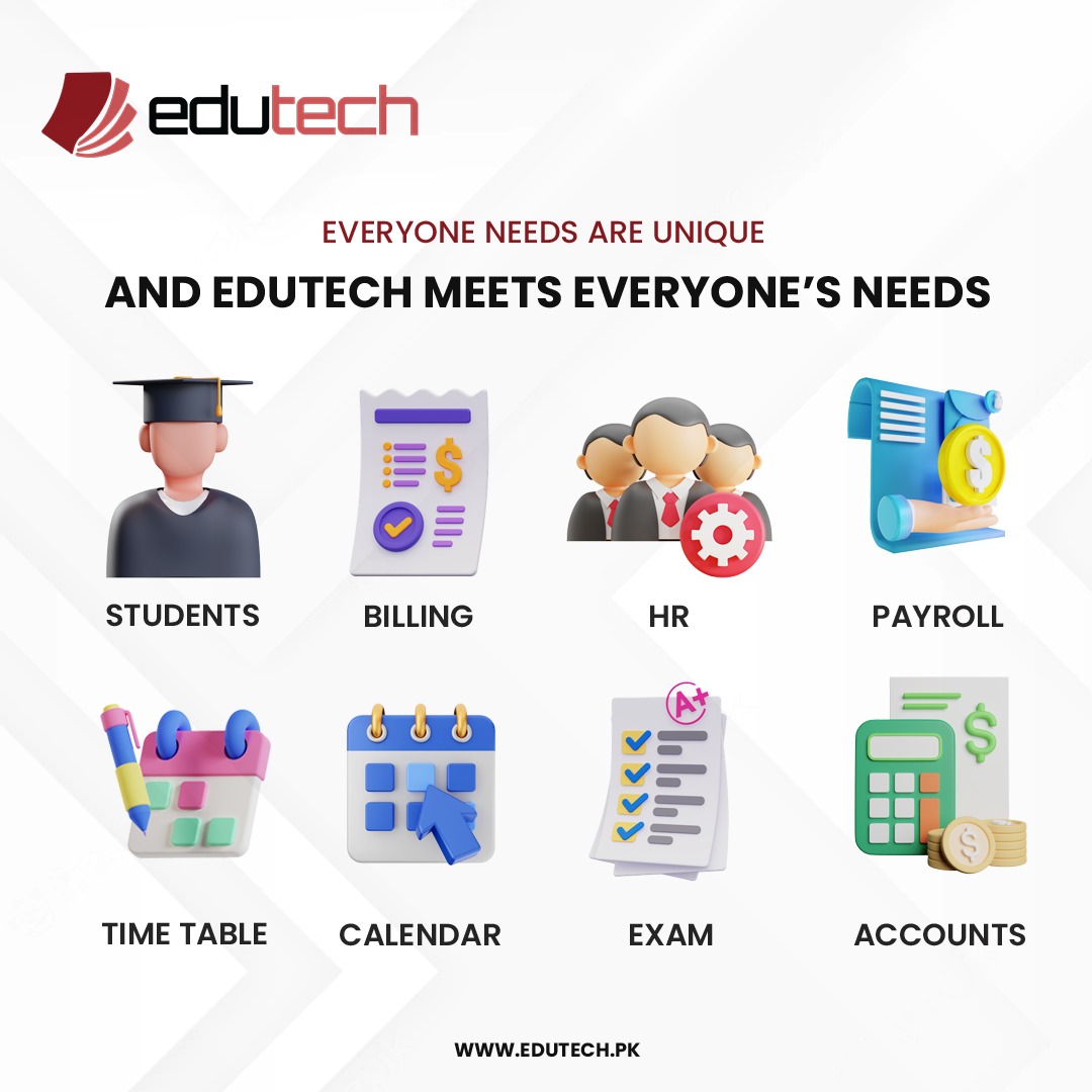 Everyone need a school software where they can easily access all their school management data. That's where Edutech comes in!
#schools #management #software #studentrecord #schedule #staffdata #payroll #Report #studentprogress #exams #lecture #learningresources #edutech #Pakistan