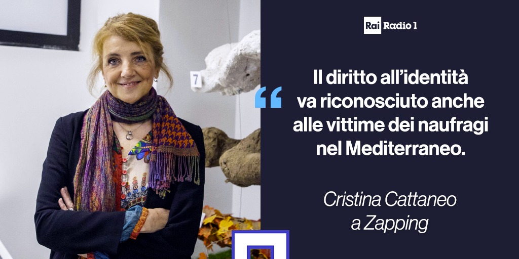 Radio1Rai's tweet photo. “Il diritto all'identità va riconosciuto anche alle vittime dei naufragi nel #Mediterraneo., ma l'#Europa non è ancora sensibile a questo problema”📻 Riascolta #CristinaCattaneo, direttrice #Labanof, a @zappingradio1 con
@gloquenzi 👉https://t.co/GvvDPy1pkK https://t.co/bsKYKIfy3Z
