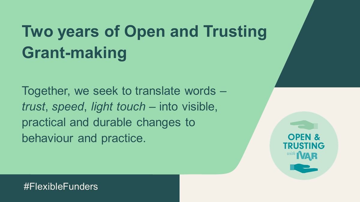 IVAR_UK's tweet photo. 🎉We're celebrating two years of Open and Trusting Grant-making today🎉

We are now working with a community of over 100 funders who have made commitments to be more open and trusting in their grant-making. 

🧵There's been plenty of milestones. Here's just a few... https://t.co/XL6TPov6YF