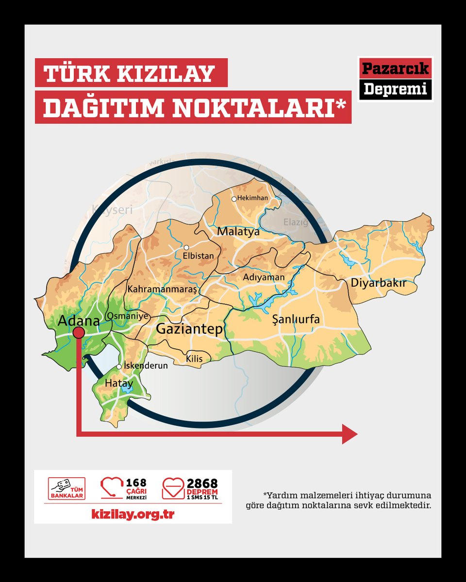Kizilay's tweet photo. 📍Adana
Dağıtım Noktalarımız https://t.co/yaoH1wYJZX