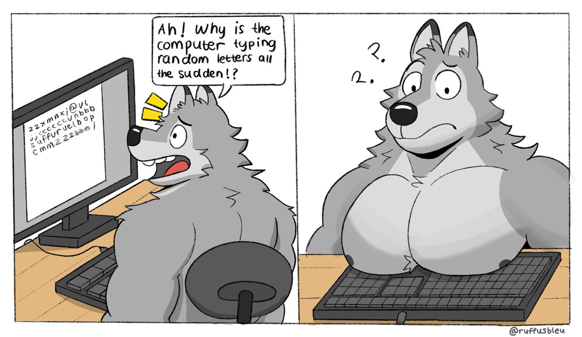 ruffusbleu's tweet photo. Ruffus is having computer issues Dx https://t.co/SF7UcJDI7d