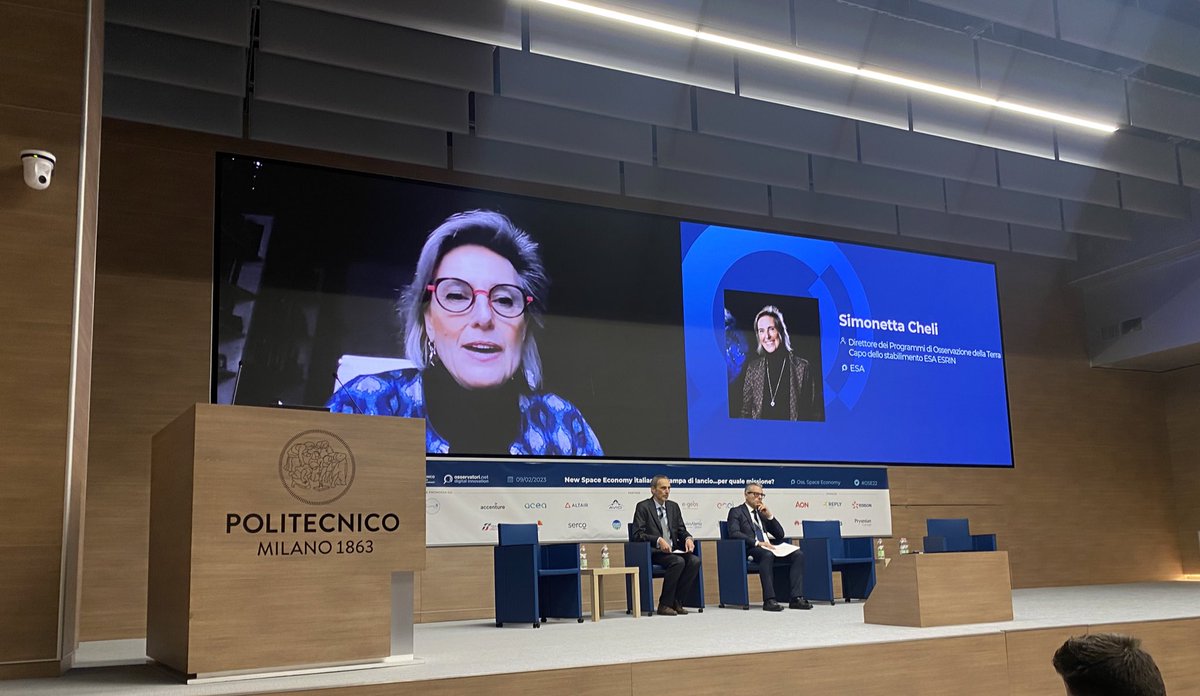 Osserv_Digital's tweet photo. Simonetta Cheli, Direttore dei Programmi di Osservazione della Terra e Capo dello stabilimento @ESA_Italia ESRIN, “buone prospettive in termini di mercato per il comparto europeo e italiano” #OSE22 #spaceeconomy https://t.co/aP78GXnrxJ