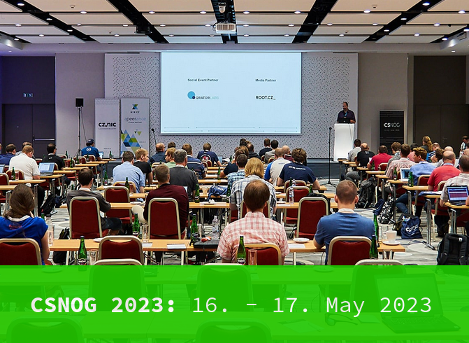 CSNOG_EU's tweet image. Save the Date: Community meeting of Czech and Slovak network operators #CSNOG2023 will take place on May 16 and 17. #News: nic.cz/page/4359/csno… #ITcommunity #networkoperators #Hosts: @CESNET_cz, @CZ_NIC and @NIX_CZ