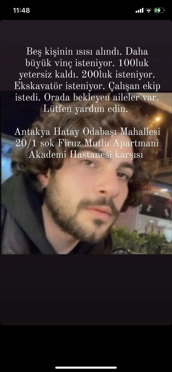 5 kişiden ısı alınmış, acil vinç 200 tonluk, lütfen yardım edin, <a href="/ahbap/">Ahbap</a> <a href="/AFADBaskanlik/">AFAD</a> <a href="/haluklevent/">Haluk Levent ( Ahbap Ekibi )</a> <a href="/ProfDemirtas/">Özgür Demirtaş</a> <a href="/OguzhanUgur/">Oğuzhan Uğur</a>