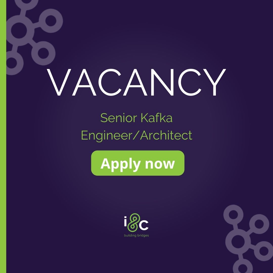 VACANCY
Looking for a new challenge where you can strengthen an integration community with a strong focus on Event-Driven Architecture (EDA)? 
Let's chat about your possibilities at i8c: i8c.be/vacatures/seni…

#vacancy #jobsinIT #workinIT #Apache #Kafka #integration #EDA