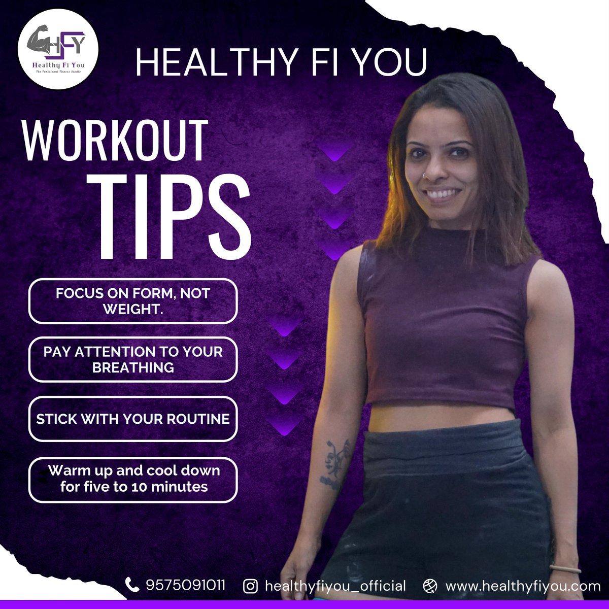 HealthyfiYou's tweet photo. Healthy Fi You 
Pooja Totla
Call Us For More Information +91 84590 35819
#healthyfiu #healthyfiyou #healthyfi #healthy #healthyyou #poojatotala #pooja #aurangabad #aurangabadkar #fitness #studio #fitnessstudio #yoga #cardio #workout #crossfit #cross #crossfits #maharashtra https://t.co/Y1ZoaRK9Yh