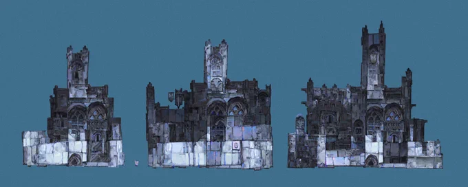 four different architecture/building kits for this week's  