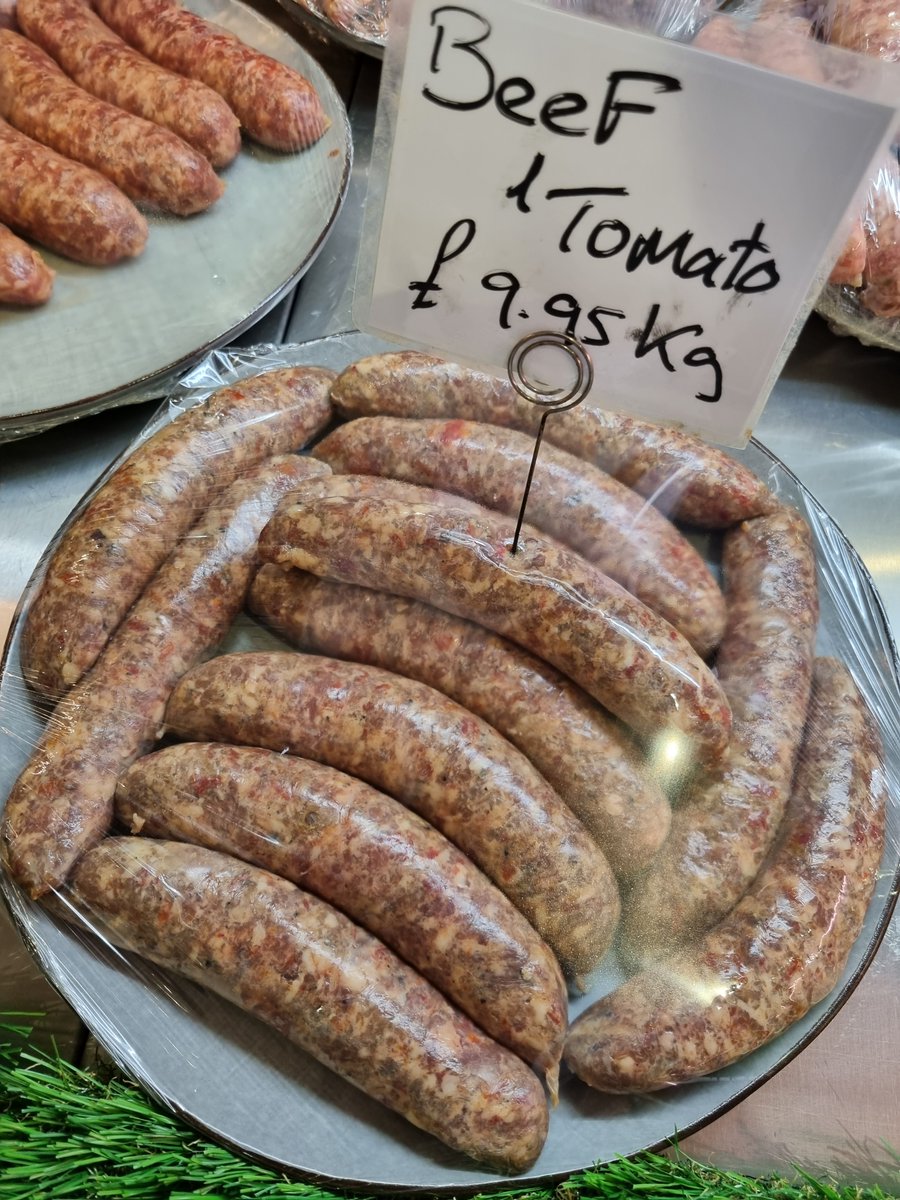 OrchardViewFarm's tweet photo. Good morning! 

The butchery is stocked and ready to go 🥳
Some fantastic cuts of meat (pork pictured) and of course our tasty, award wining range of hand made sausages 🤤

Not sure how to cook something or what's best to get? We love to help so please don't hesitate to ask! 🥰 https://t.co/9c2Zas00RZ