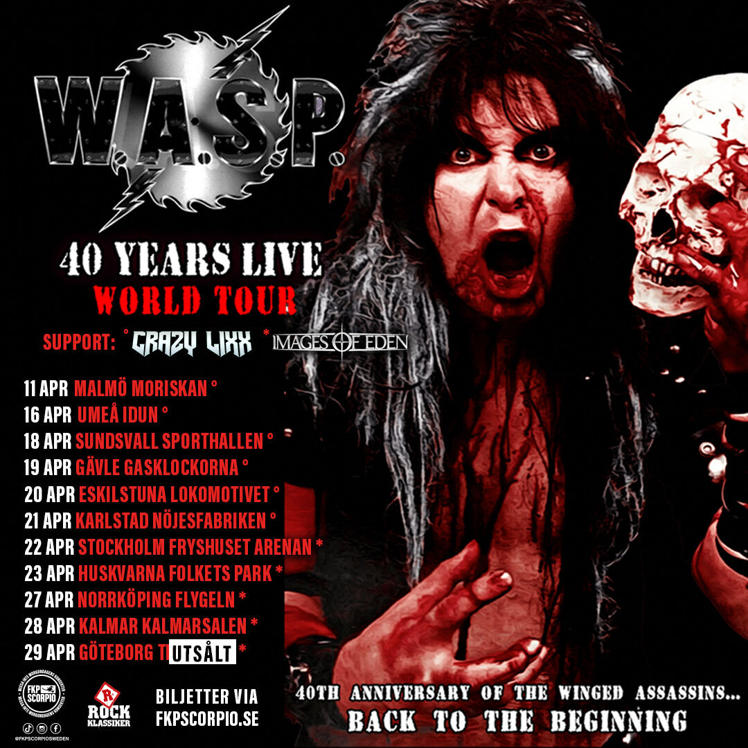 Announcing, CRAZY LIXX join the W.A.S.P. tour as special guests on shows April 9-21! Get your tickets and meet & greet with Blackie Lawless at WASPnation.com #waspnation #wasp #blackielawless #hardrock #heavymetal #80smetal #bravewords #metaledge #blabbermouth