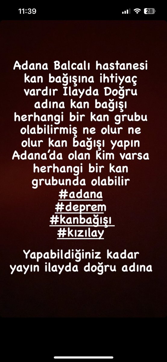 tolay_90's tweet photo. #Adana #Bolcalı Arkadaşımın kardeşi kan bekliyor! https://t.co/BEvIVP9HIV