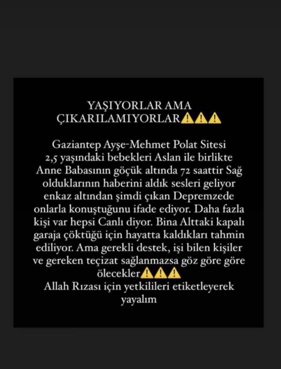 yarengr's tweet photo. Yayalım ! Antep’te enkaz altındalar. Ayşe-Mehmet Polat sitesi #afad #AFADantep #babalatv #AHBAP @haluklevent @BabalaTv @DepremDairesi #antep https://t.co/k82KZTJfrf
