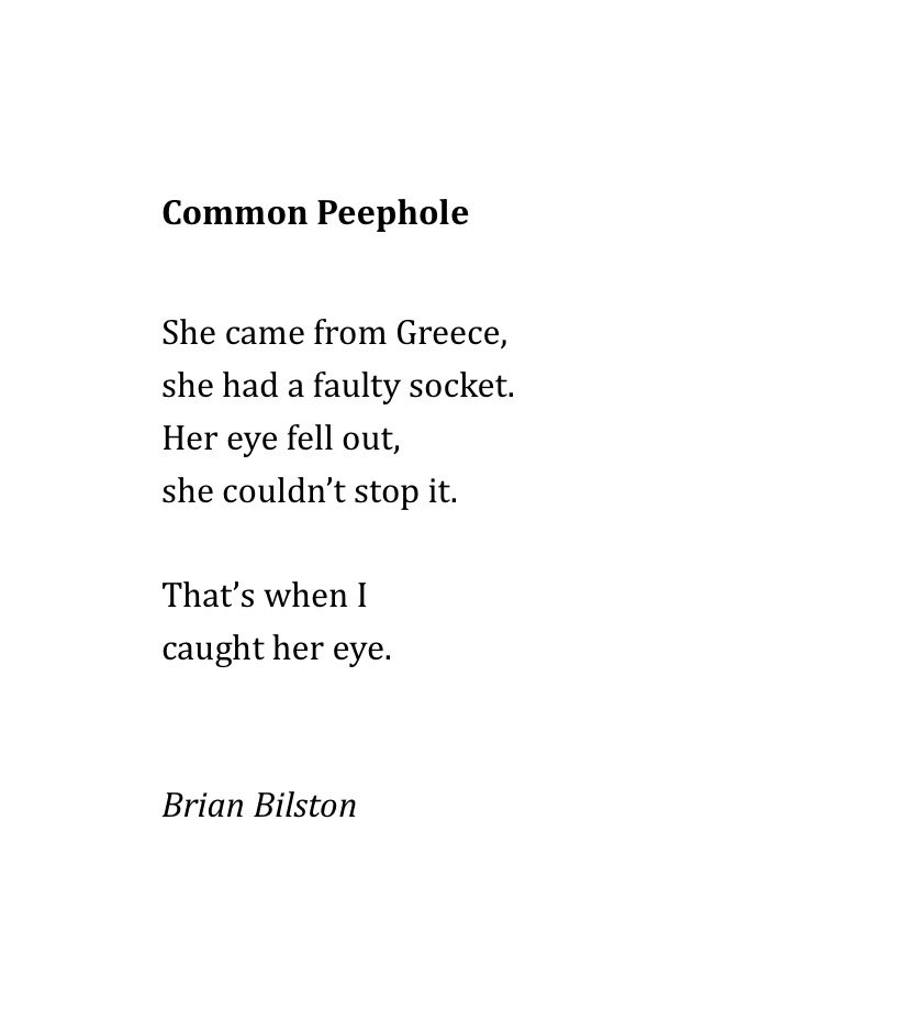 Today’s short offering is called ‘Common Peephole’.