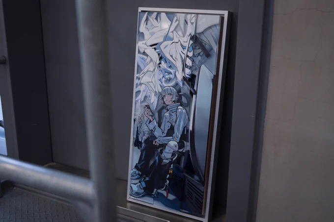  「Re\arise #1.5 EXHIBITION KYOTO」新作紹介NAJI柳田()作品名:Elevation_TrainWood +Acrylic resin +Aluminium + UV printing 679 x 291mm#SSSRearise 