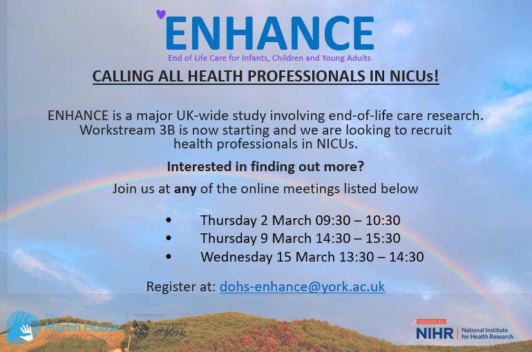 Are you a health professional working in UK NICUs? Are you interested in being a site for an NIHR funded study on end-of-life care in the NICU setting? Please see below. <a href="/BAPM_Official/">BAPM</a> <a href="/NNAP_RCPCH/">National Neonatal Audit Programme (NNAP)</a>