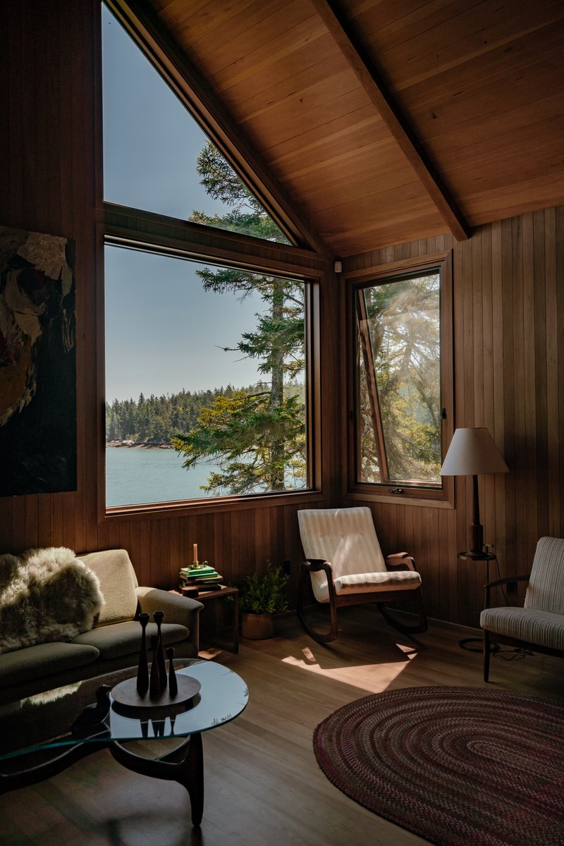 Living Spaces on Twitter ""Renovated 1960s cabin on an island