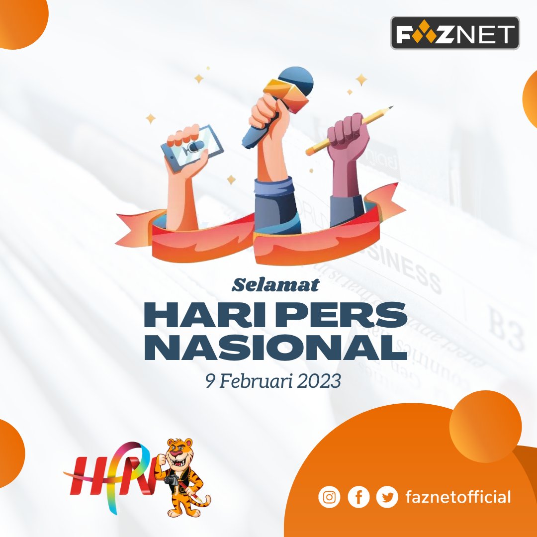 FFaznet's tweet photo. Selamat Hari Pers Nasional 2023 kepada seluruh insan pers Indonesia, terima kasih sebesar-besarnya karena telah membantu mengedukasi masyarakat serta membantu masyarakat mendapatkan informasi yang benar dan tepat https://t.co/6AFaXJqFtq