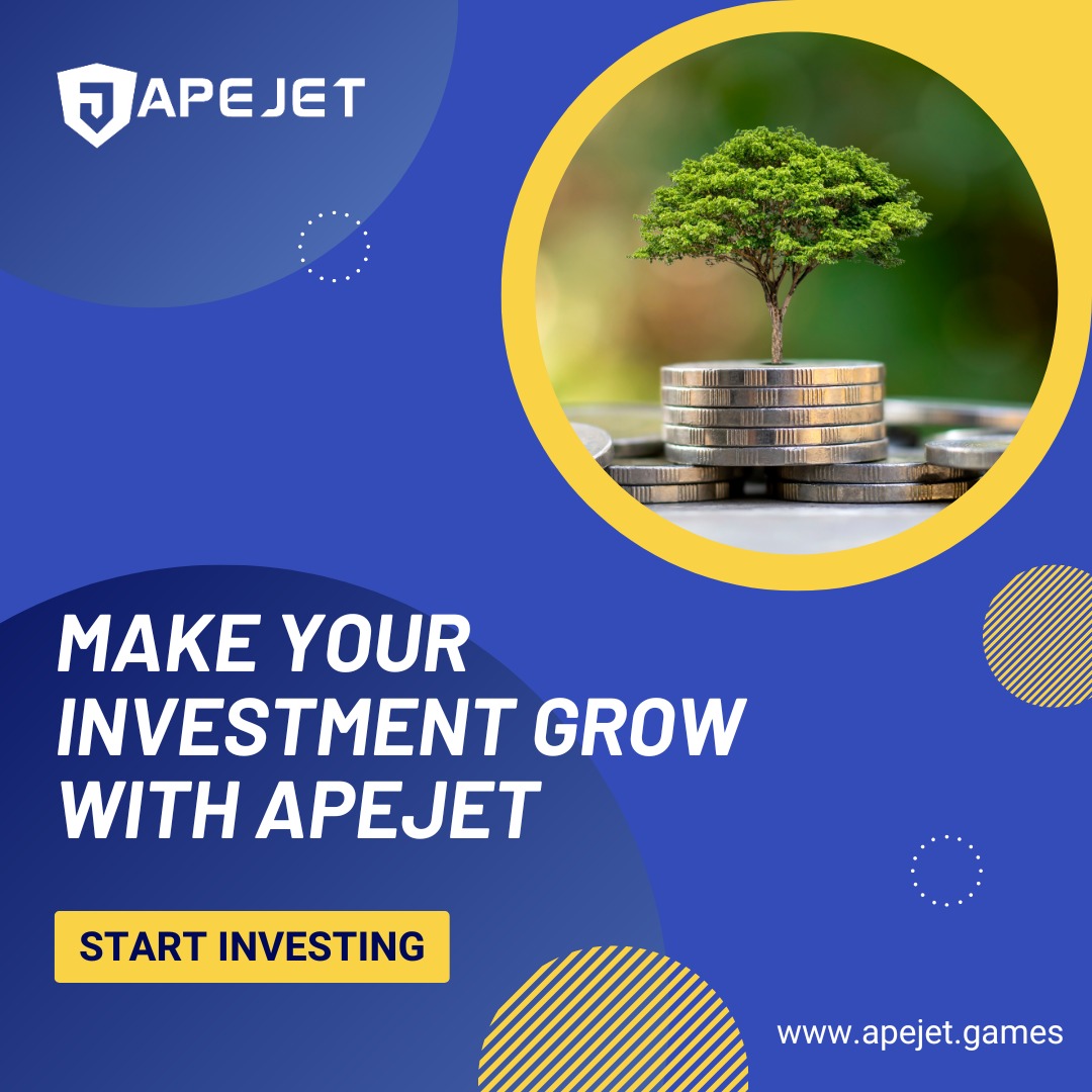 Apejetgames's tweet photo. Start growing your investments with apejet.
.
.
#apejet #wealth #cryptocurrency #finance #trading #millionaire https://t.co/2xMAv4pg2W