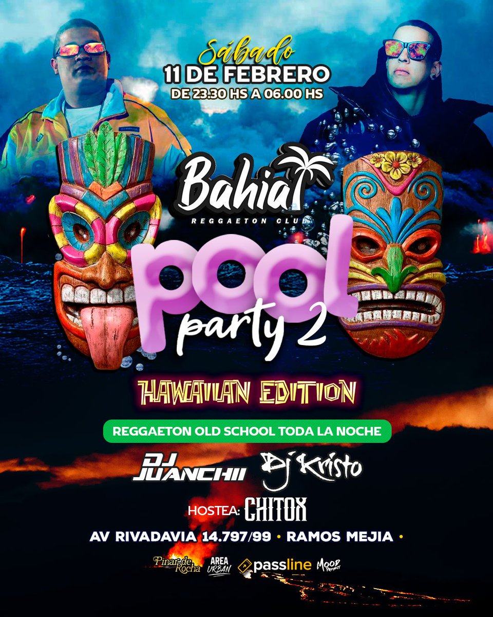 #Bahiaclub #reggaetonclub
La Fiesta de Reggaeton Old School más grande de Argentina 🌴

Sábado 11/2 Edición Especial Noche Hawaiana 🌴

⛔️ Chicos y Chicas Gratis hasta las 2 AM
por LISTA DE BAHIA

Av Rivadavia 14797 - Ramos Mejia