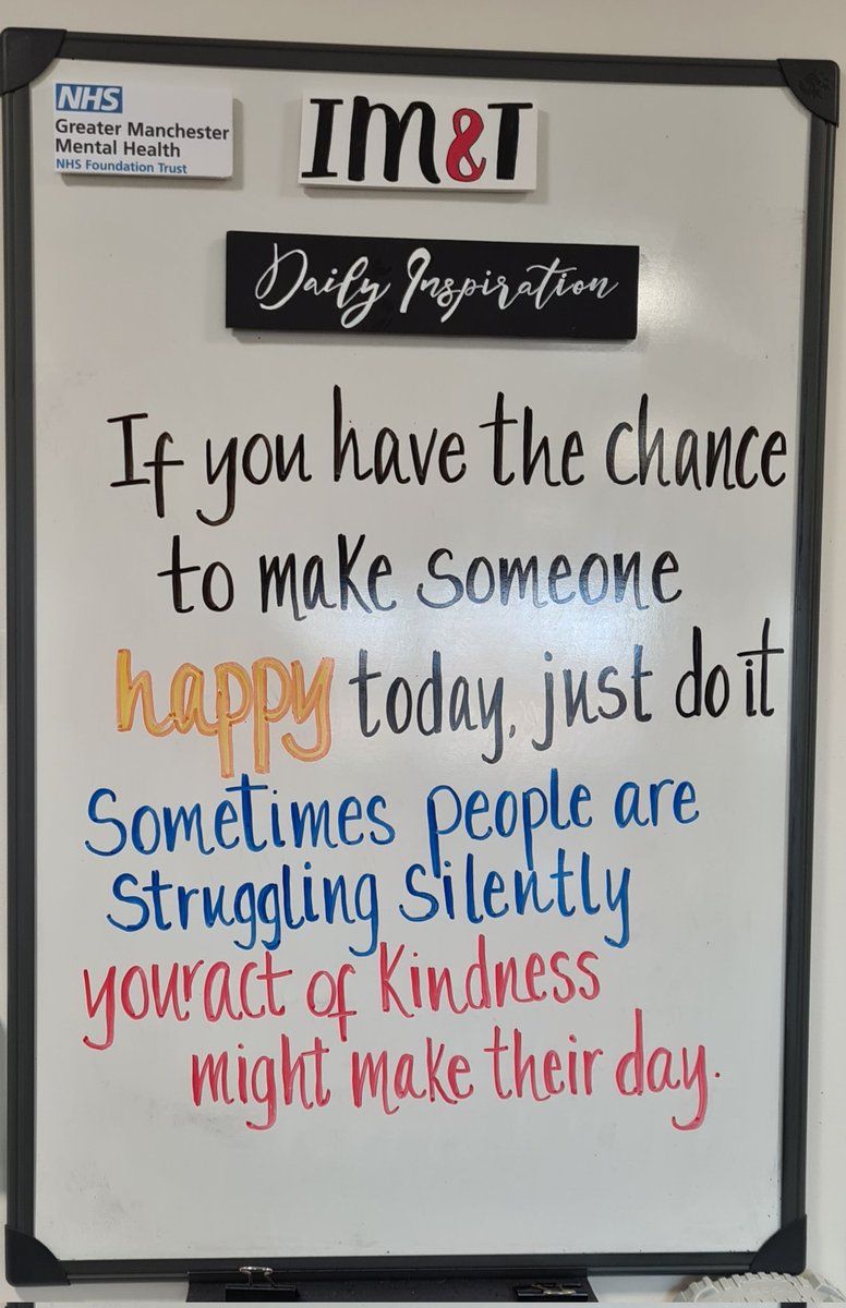 #makesomeonehappy #KindnessMatters #MentalHealthMatters Have a Fab-u-lous day 🙂 #IMT @GMMH_NHS
