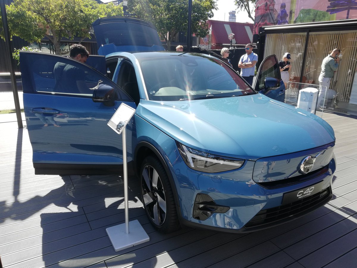 KyleSplice's tweet image. Sneak peek at the @VolvoCar_SA C40 recharge at the @Volvo_OceanRace stand in the @VandAWaterfront. Expected to arrive in the second half of 2023.