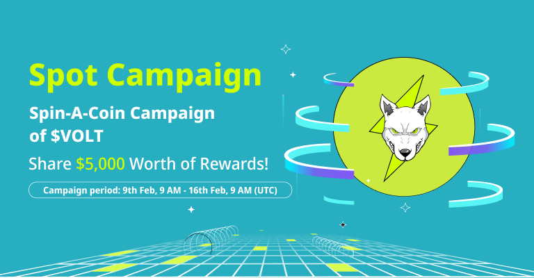 bitget's tweet photo. #BitgetSpotCampaign

🔥 The Spin-A-Coin of $VOLT @VoltInuOfficial is ready now on #Bitget!

💸 There are $5,000 in $VOLT prize pool for you to WIN!

Invite friends or deposit &amp; trade to grab a share of the prize pool ➡️ https://t.co/ajHB2O5Cxf

Details: https://t.co/GdqDyY2EAK https://t.co/PuCF3syFdi