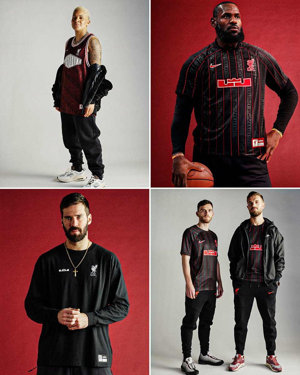 ESPNFC's tweet photo. This LeBron James x Liverpool collab 🤩🔥 https://t.co/57BwcBcdel