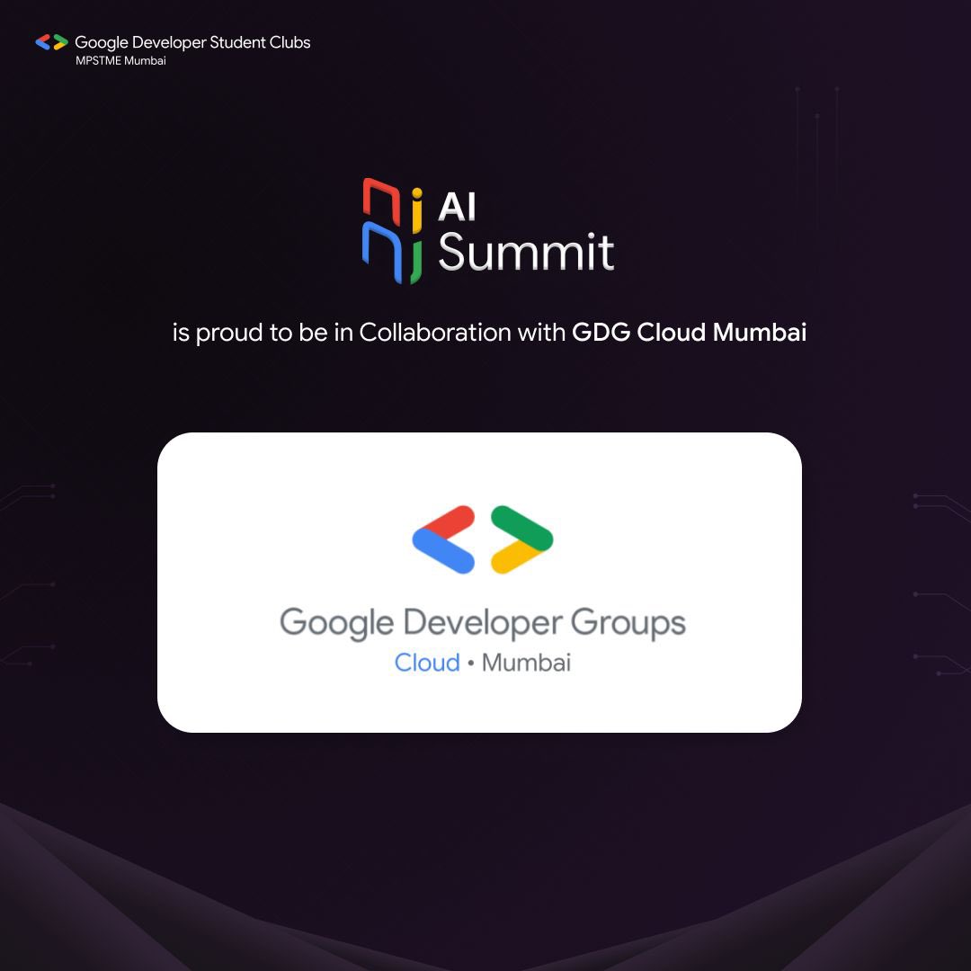 GDGoC_MPSTME's tweet photo. GDG Cloud encourages people learn about technical topics, skills through hands-on workshops to level up as a better developer through education on Google Cloud Platform.

Thank you GDG Cloud Mumbai for collaborating with GDSC for this event✨ 
Looking forward to a great event🚀 https://t.co/OwtaHPpplj