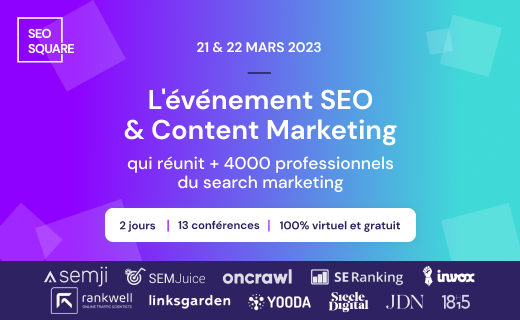 Semji_fr's tweet photo. Chaque année, +4k professionnels #SEO #ContentMarketing l'attendent avec impatience. Le SEO Square est de retour les 21-22.03 ! Pour se pencher sur tous les sujets 🔥 du moment, un nouveau panel d'experts de haut niveau se mobilise ! Retrouvez-les : https://t.co/pKeHZUykYU  #SSQ6 https://t.co/TK3wNubTp1