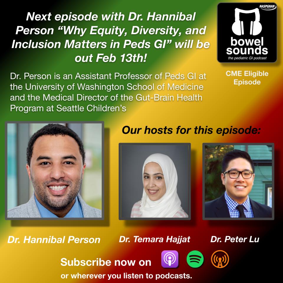 Bowel Sounds: The Pediatric GI Podcast (@bowelsounds) on Twitter photo 🎙Stay tuned for our wonderful next episode about #DEI in #PedsGI with Dr. @HannibalPerson from <a href="/seattlechildren/">Seattle Children's</a>
✅ What #DEI means
✅ The Value of #DEI in #GI
✅How to implement it
🎧 to it next Monday ⭐️
#equity #Diversity #inclusion #BHM #MedTwitter #GITwitter 🎙Stay tuned for our wonderful next episode about #DEI in #PedsGI with Dr. @HannibalPerson from <a href="/seattlechildren/">Seattle Children's</a>
✅ What #DEI means
✅ The Value of #DEI in #GI
✅How to implement it
🎧 to it next Monday ⭐️
#equity #Diversity #inclusion #BHM #MedTwitter #GITwitter