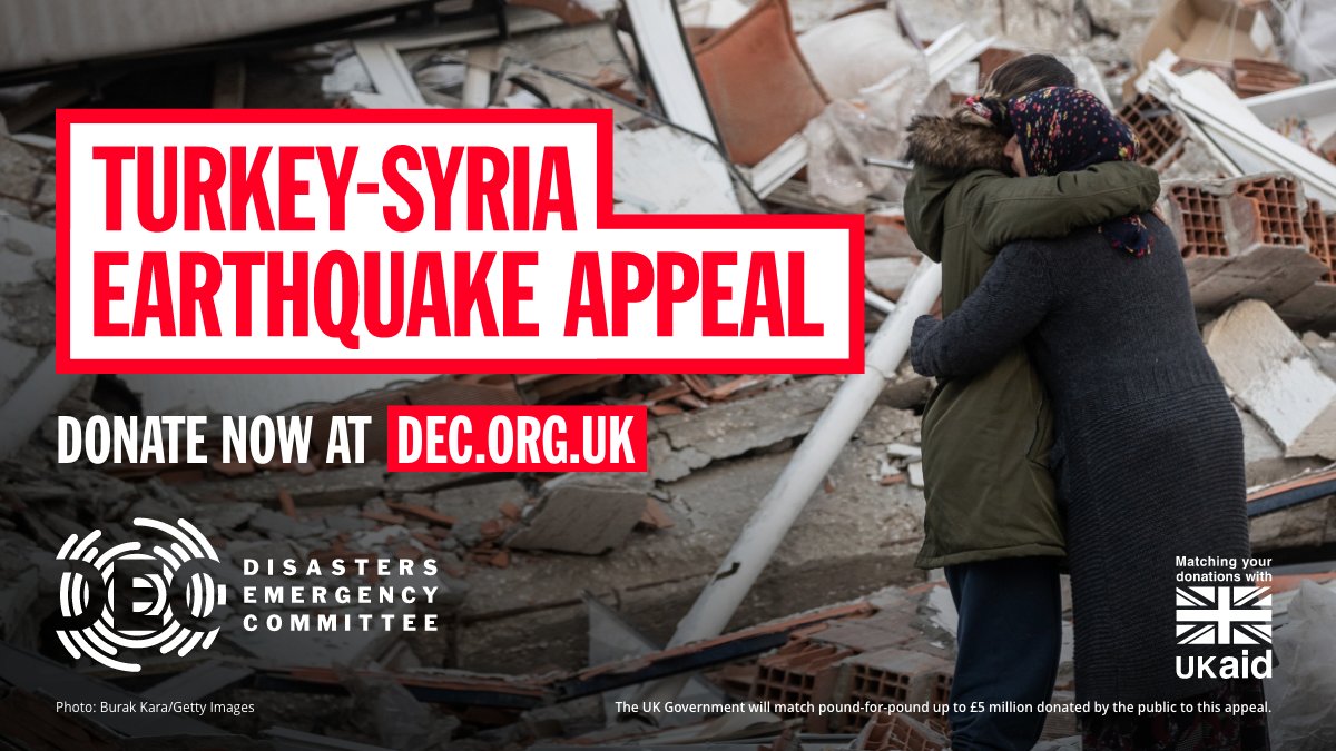 christian_aid's tweet image. Devastating earthquakes have hit Turkey and Syria, killing and injuring thousands of people.

Survivors urgently need rescue, medical aid, shelter, blankets and food.

Today the @DEC is launching the #TurkeySyriaAppeal.

👉Donate now to help save lives: caid.org.uk