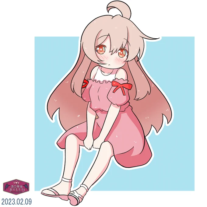 16日目はまひろちゃん。どう見てもヒロイン枠なTSっ子。もみじちゃんたちに攻略される意味では間違ってはいませんね。#おにまい #100日チャレンジ  
