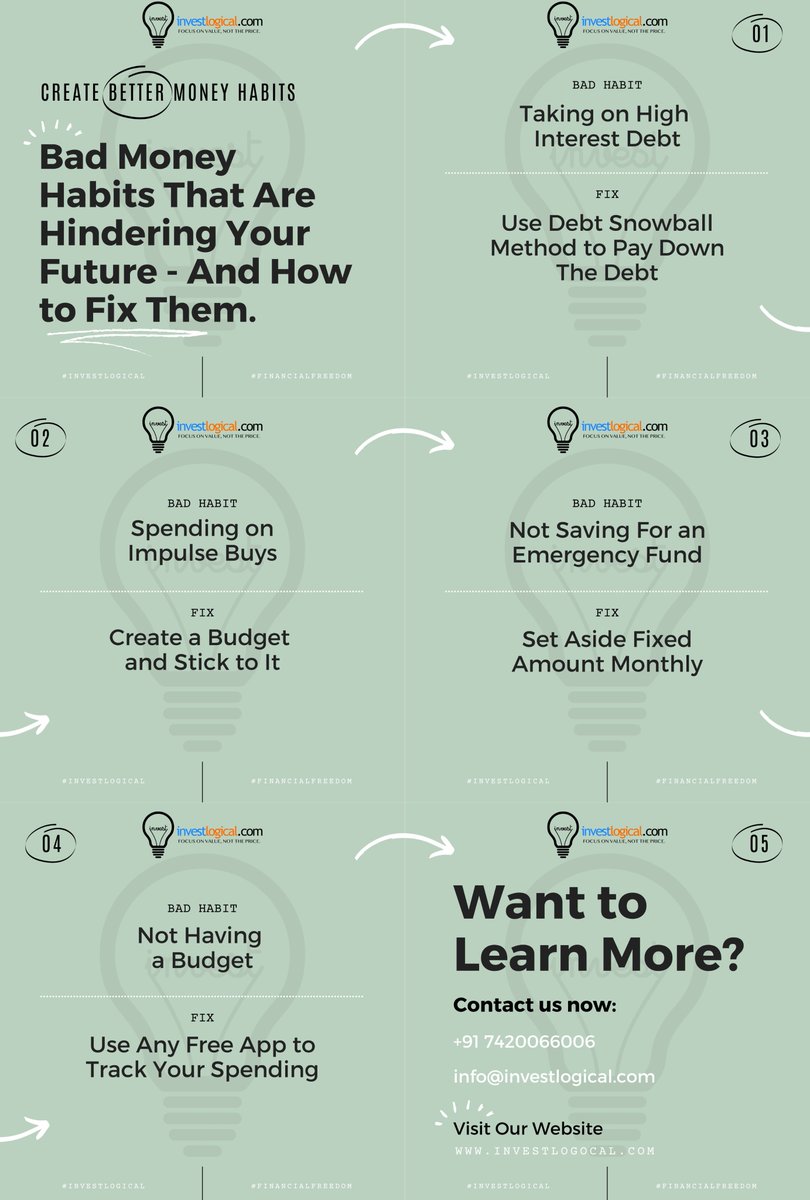 investlogical's tweet photo. Want to learn how to fix your bad habits to manage your finance!
Contact us now:
📧Email - info@investlogical.com
📲Phone No: +91 7420066006
#investlogical #invest #investment #shares #market #stocks #stockstobuy #stockmarket #investing #investors #wealth #india #wealthcreation https://t.co/dxiryDI7E5