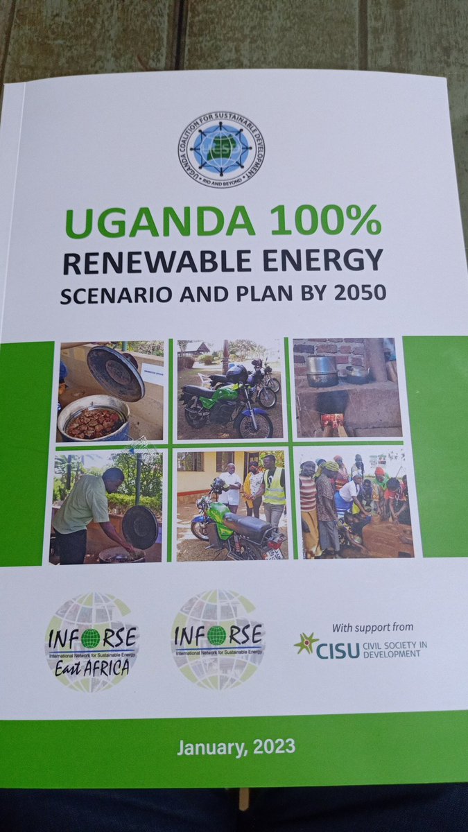 This morning, <a href="/EastInforse/">INFORSE East Africa</a> has launched the #Uganda_100% RE Scenario and Plan by 2050 at <a href="/jeepenergy/">JEEP Energy - NGO</a> facility. 

Congratulations to the team that has worked tirelessly to make this happen. <a href="/rkimbowa/">Kimbowa Richard</a> @Nrepuganda <a href="/unreeea/">Uganda National Renewable Energy Alliance(UNREEEA)</a> <a href="/useaug/">Uganda Solar Energy Association(USEA)</a> @unacc4 <a href="/MEMD_Uganda/">Ministry of Energy & Mineral Development</a>