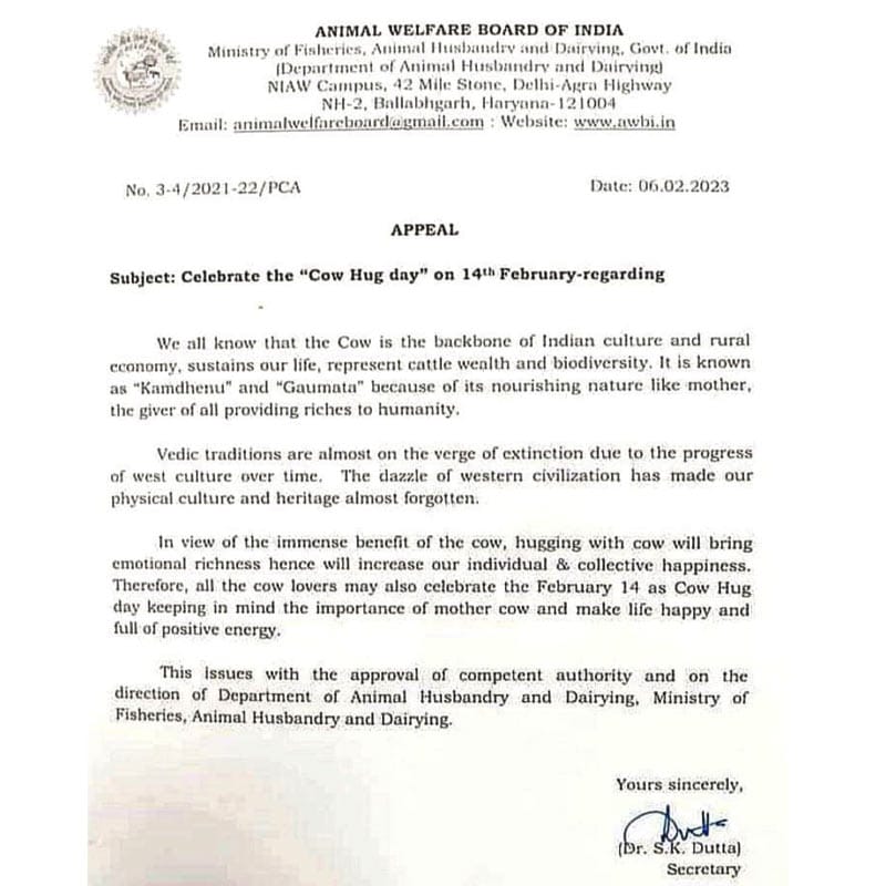 DrVijayTiwariJi's tweet photo. #CowHugDay

@rashtrapatibhvn @VPIndia
@narendramodi @PMOIndia

Welcome step by @AwbiBallabhgarh @FisheriesGoI @Dept_of_AHD @PRupala

Let us all join hands and share a picture with #DesiCow on #14February2023 

#Security #CyberNews #ValentinesDay

https://t.co/BWCzoBls1J https://t.co/hdMihsEHdH