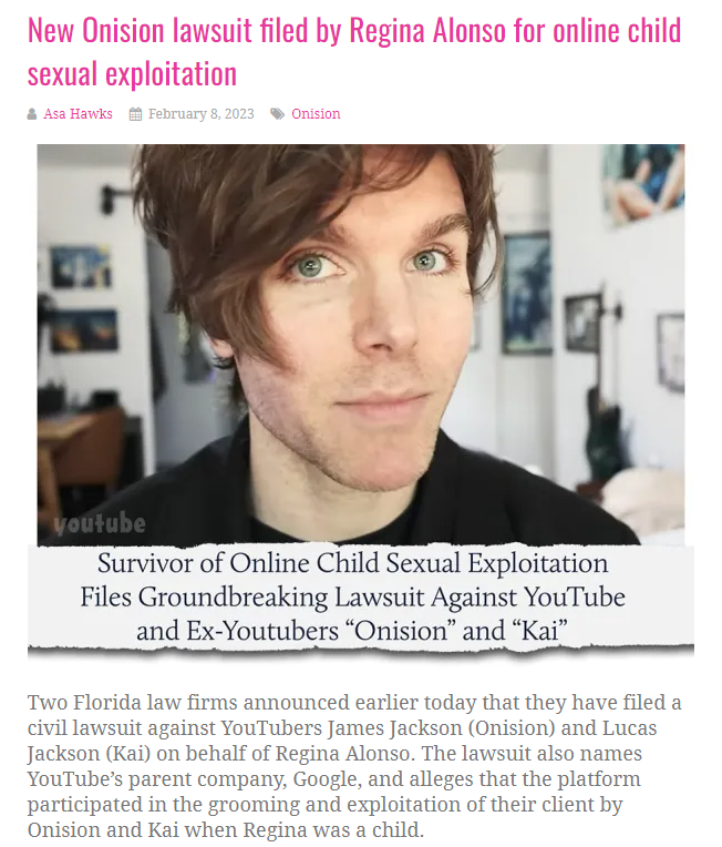 CoachFree3's tweet photo. @hua16_si @Onision @fasc1nate You never heard of Onision? He's a natourious Youtuber who is being sued for grooming and SA along with his spouse. https://t.co/rtM16WrLD9