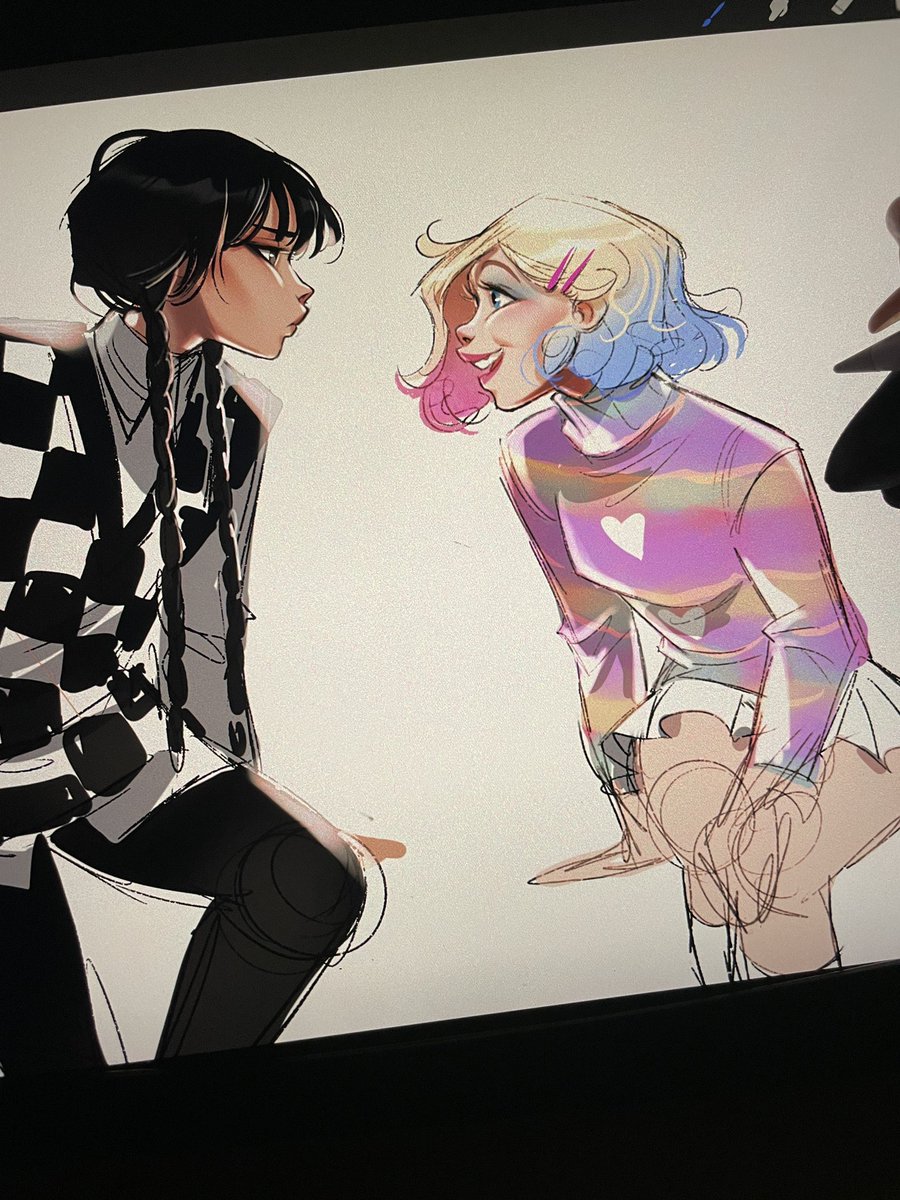 「Wednesday and Enid 」|Sweeney Booのイラスト