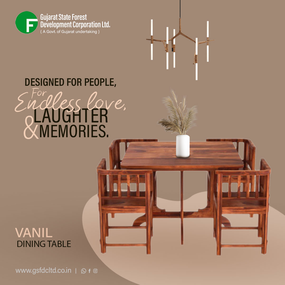 gsfdcltd's tweet photo. Vani Dining Table-Elegant, amusing & durable wooden furniture designed for people, for endless love, laughter & memories..
For inquiry call: 9033115500
#gsfdcl #Furniture #dinningtable #woodenfurniture #table #chairs #Vanil #Comfort #familything #vanil #vanilfurniture https://t.co/S042vw3fMM