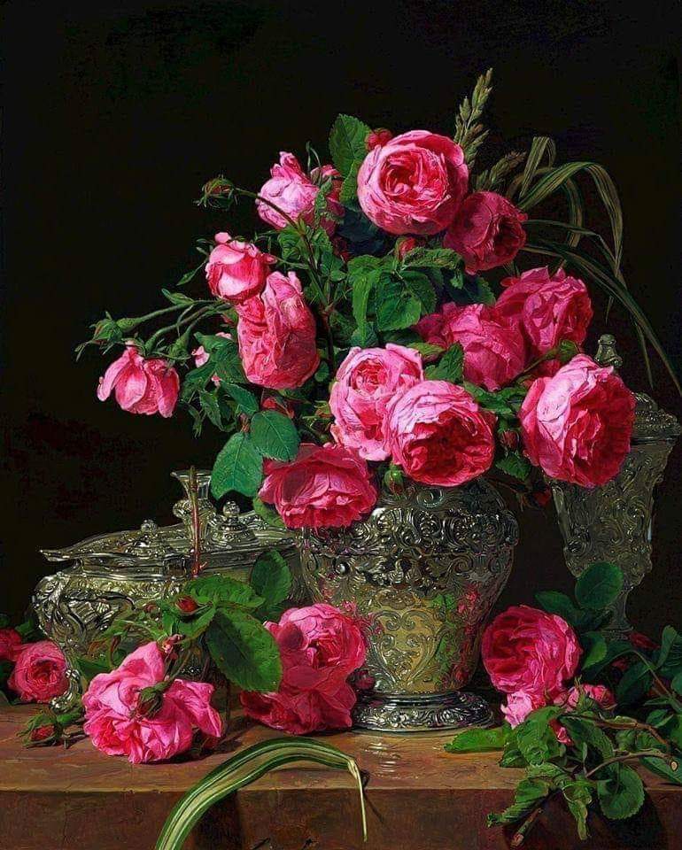 Ferdinand Georg Waldmuller
'Roses', panting made in 1843