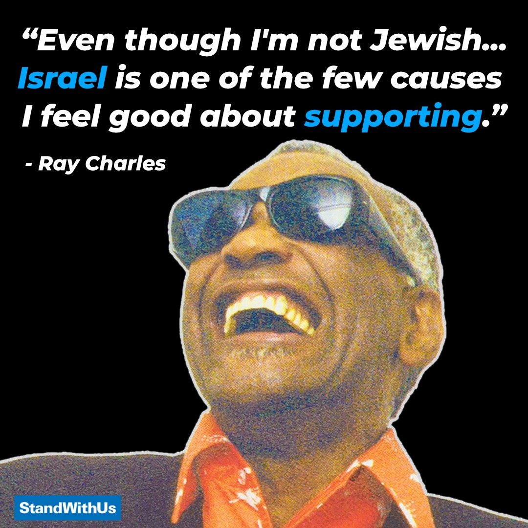 RozRothstein's tweet photo. Who could forget Ray Charles. But did you know that he stood with #Israel? https://t.co/zWnmiPMRv0