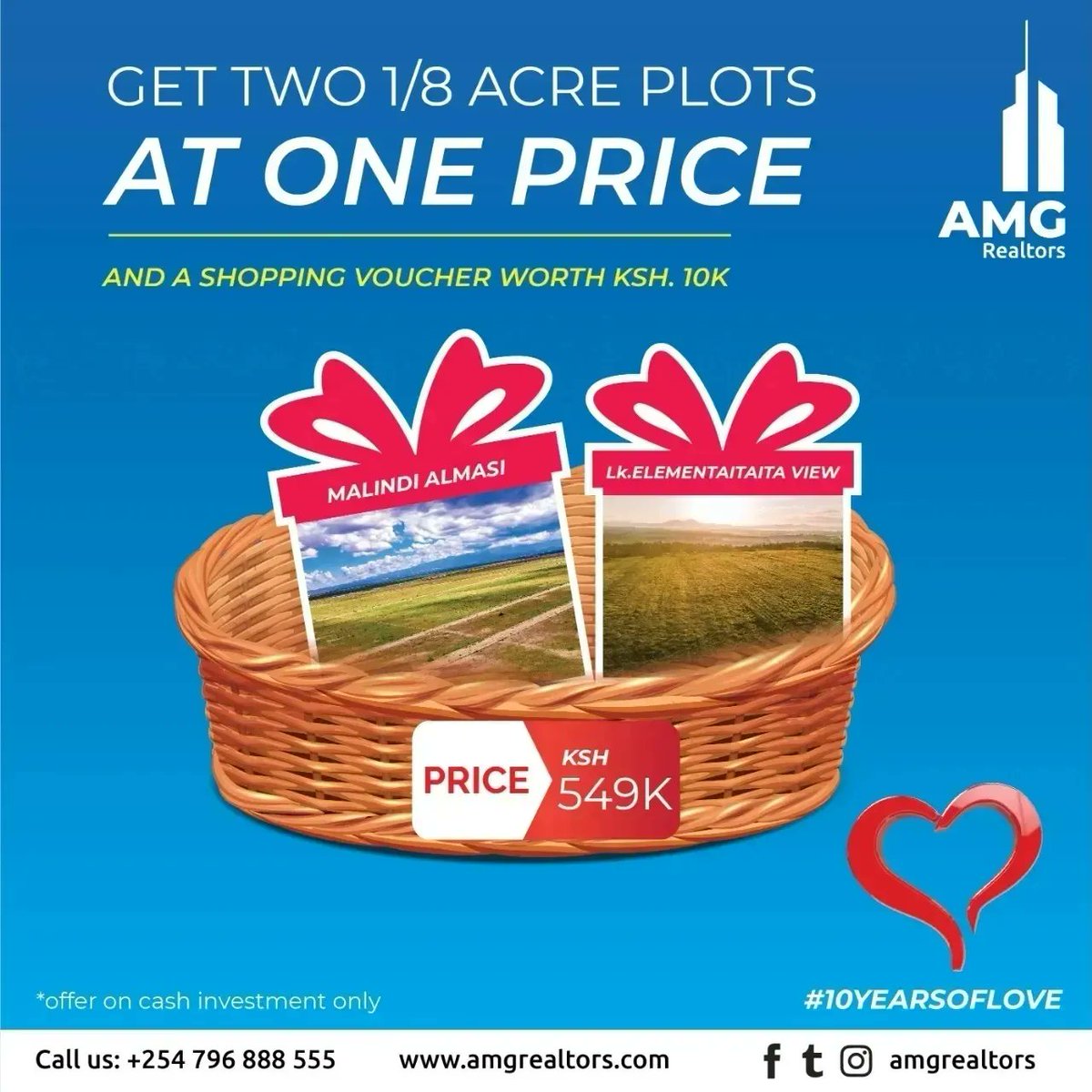AMGRealtors's tweet photo. Do you know what your loved one needs this Valentine's season🤔?
A secure investment for the future 🥰.
Call or WhatsApp us anytime at +254796888555. Visit our website https://t.co/OkGSjKJBRu.
#10yearsoflove #valentines2023 https://t.co/ceRQtmmgit