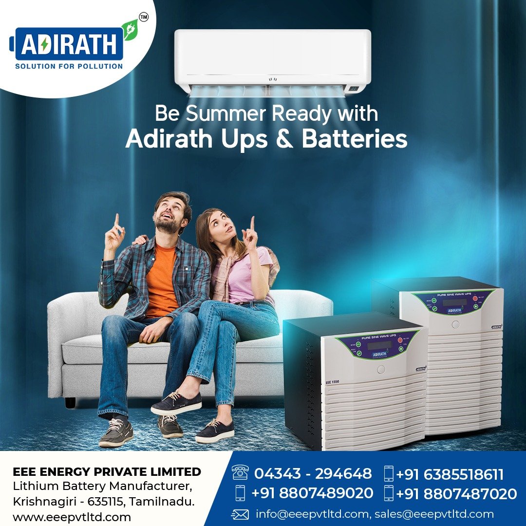 Adirathbattery's tweet photo. Be Ready for the Summer with #Adirath UPS and Lithium Batteries.

For Dealership and Product Details, Contact
Phone No: +918807487020, +91887489020, 063855 18611
Email Id: info@eeepvtltd.com, sales@eeepvtltd.com
Visit: https://t.co/dAZtLl7DKQ
#adirathbatteries #Lithiumionbattery https://t.co/xaRqhDwAoN