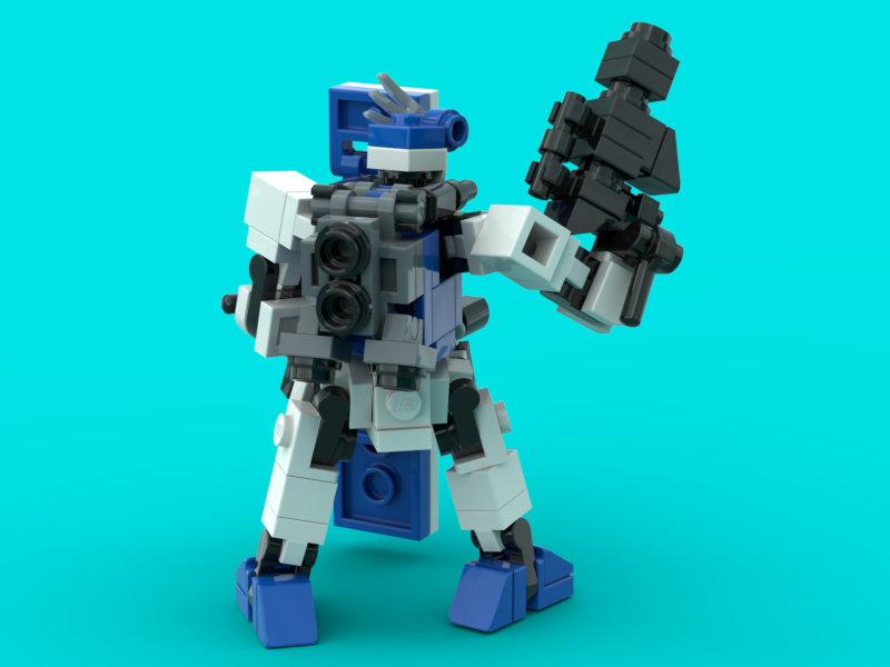 Returnethtobase's tweet photo. GM Guard gets the Jacaranda base upgrade, with a general overall on all the weapons and gear. Think I'll have to reuse the head antenna, mayhaps try doubling it up on either side. #mfz #mf0 #lego #mecha #mechaton https://t.co/wg5F229j1T