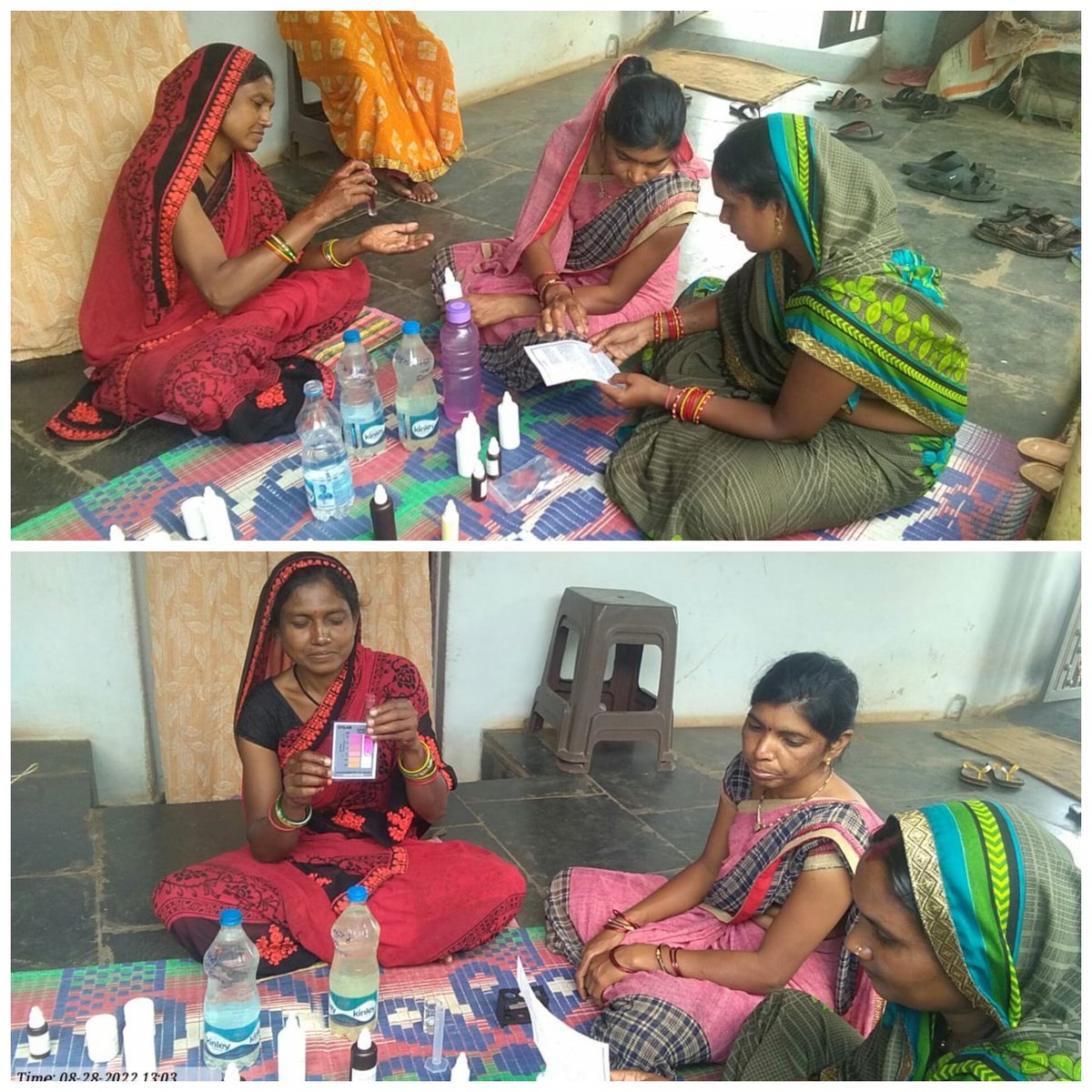 Navchetanjjm's tweet photo. ग्राम- सुरगी, विकासखंड-राजनांदगाँव की जल बहिनियाँ द्वारा जल की गुणवत्ता का परीक्षण करते हुए|
#जलजीवनमिशन
#हर_घर_नल_जल https://t.co/LBWvXgsKXA
