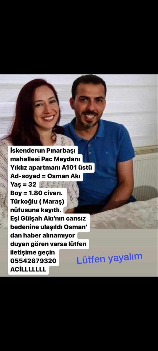 BİR AİLE DAHA YAŞANACAK BİNLERCE GÜZEL ANI İÇİN LÜTFEN YAYALİM #FEYnec #tahaduymaz #depremsondakika #acildeprem #TurkeySyriaEarthquake #borsadaislemleriptaledilsin #Turquia #Marasayetisemiyoruz #marasdepremi #hatayiskenderun #Hataysamandağ #hatayyardimbekliyor #YARDIMEDİN #sesvar