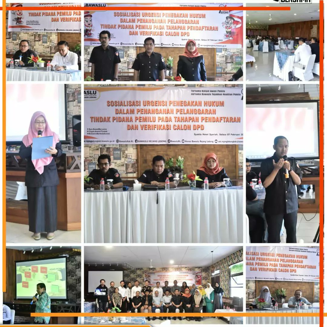 BawasluRL's tweet photo. Sosialisasi Urgensi Penegakan Hukum Dalam Penanganan Pelanggaran Tindak Pidana Pemilu Pada Tahapan Pendaftaran Dan Verifikasi Calon DPD

Selengkapnya klik di
https://t.co/kymqTQ34YT https://t.co/SLTZQohvgj