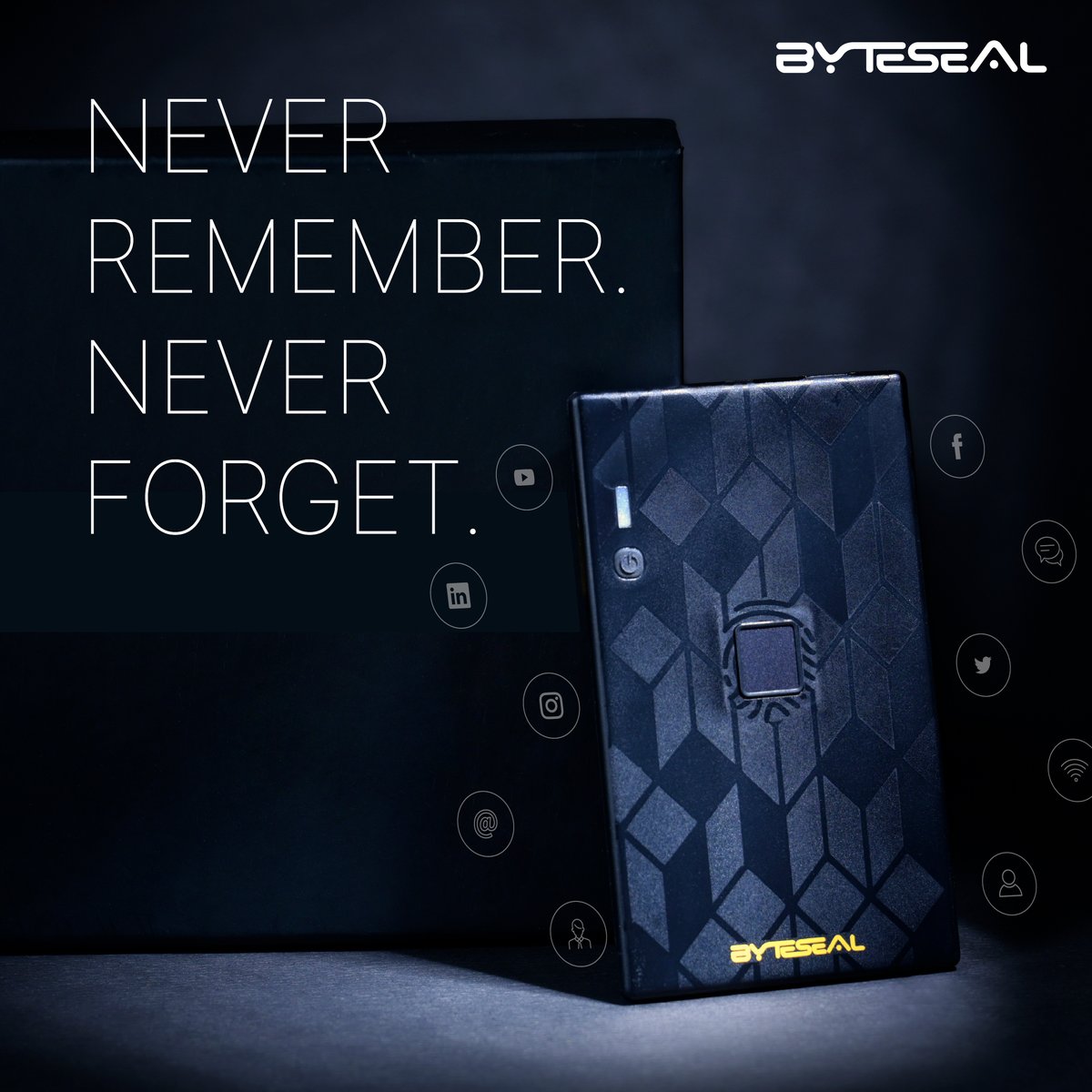 Byteseal_it's tweet photo. Hereโs a smart, secure and simple way to access all your accounts anytime, anywhere. #Byteseal Biometric ID lets you log in to your accounts with just your fingerprint. So no more hassle of remembering #passwords. https://t.co/RPv8xfput2