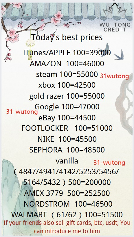 nancy293131's tweet photo. When your friend completes a successful transaction, you can get rewards
Wutong's address is on my homepage
#btc #buybtc #usdt #buyusdt #giftcards #giftcard #buygiftcard #steamgiftcard #steam #cvs #cvsgiftcard #goldrazer #razergold #amazongiftcard #giftcardsavailable https://t.co/E2YbhCIrrJ